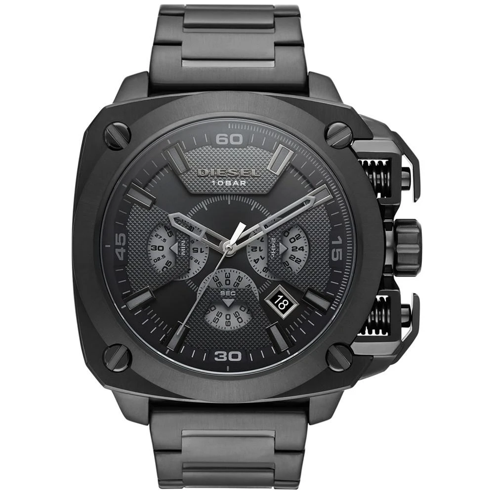 商品Diesel|Men's Chronograph BAMF Gunmetal-Tone Stainless Steel Bracelet Watch 56mm,价格¥2940,第1张图片
