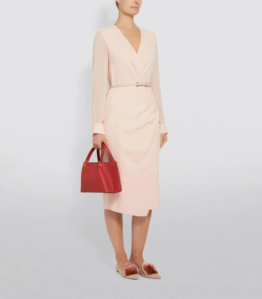 商品Max Mara|Silk-Wool Belted Wrap Dress,价格¥5992,第4张图片详细描述