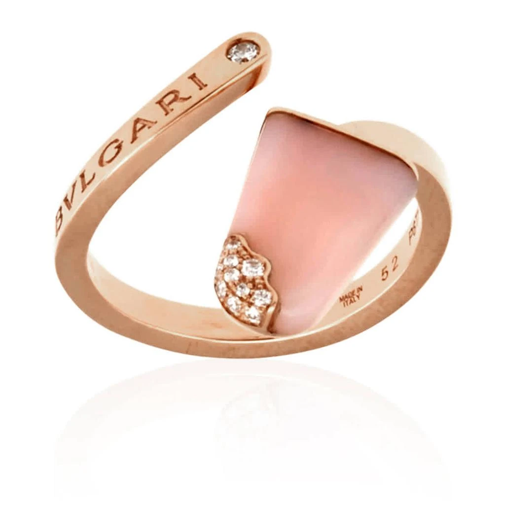 商品BVLGARI|Bvlgari Bvlgari Ladies 18 Kt Rose Gold Ring Set With Pink Opal, Size 54,价格¥9852,第2张图片详细描述