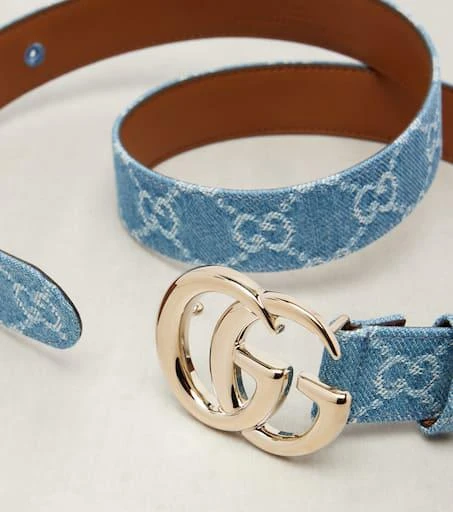 商品Gucci|GG Marmont帆布牛仔腰带,价格¥4968,第3张图片详细描述
