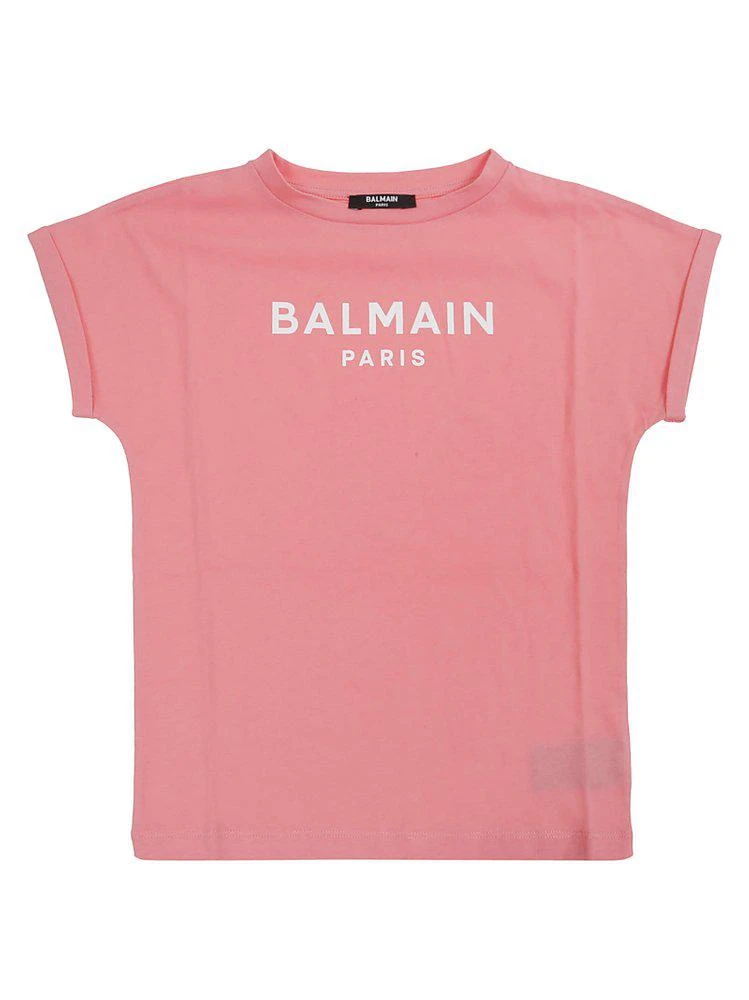 商品Balmain|Balmain Kids Logo Printed Crewneck T-Shirt,价格¥1235,第1张图片