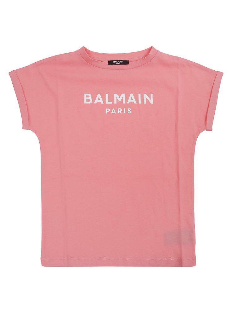 商品Balmain|Balmain Kids Logo Printed Crewneck T-Shirt,价格¥1163,第1张图片