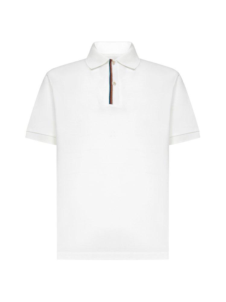 Paul Smith Short-Sleeved Striped Trim Polo Shirt商品第1张图片规格展示