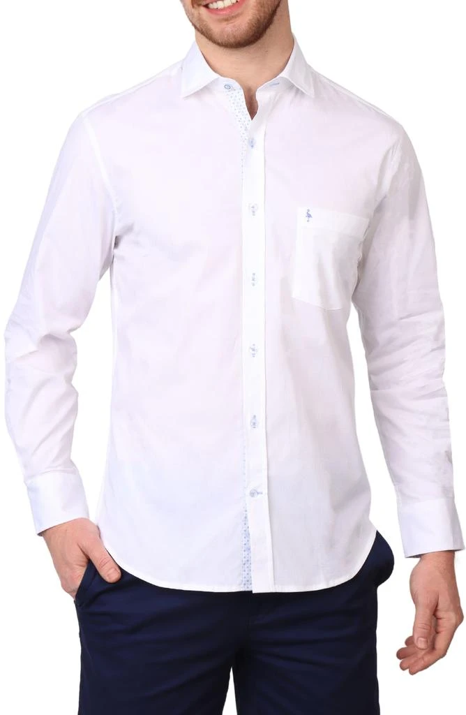 商品TailorByrd|Solid Stretch Cotton Button-Up Shirt,价格¥327,第1张图片