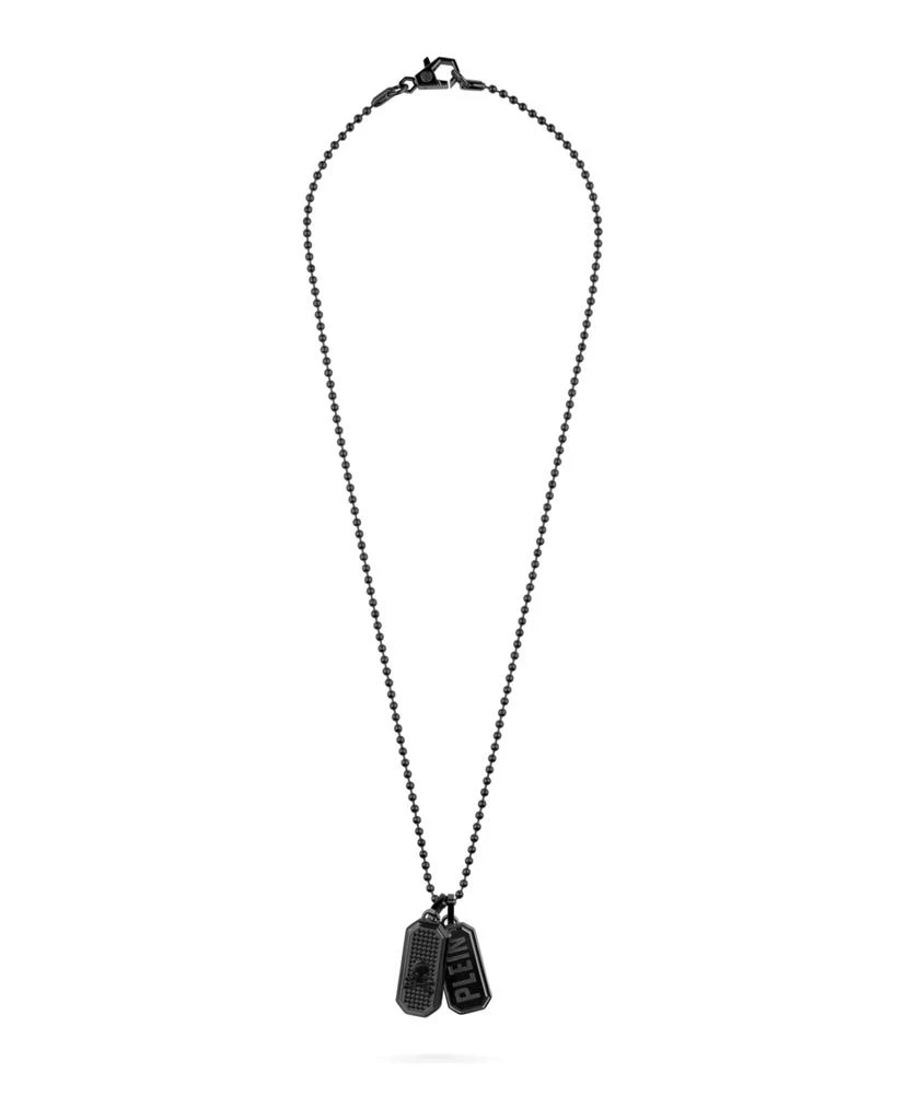 商品Philipp Plein|Plein Double Tag Bead Chain Necklace,价格¥1203,第1张图片