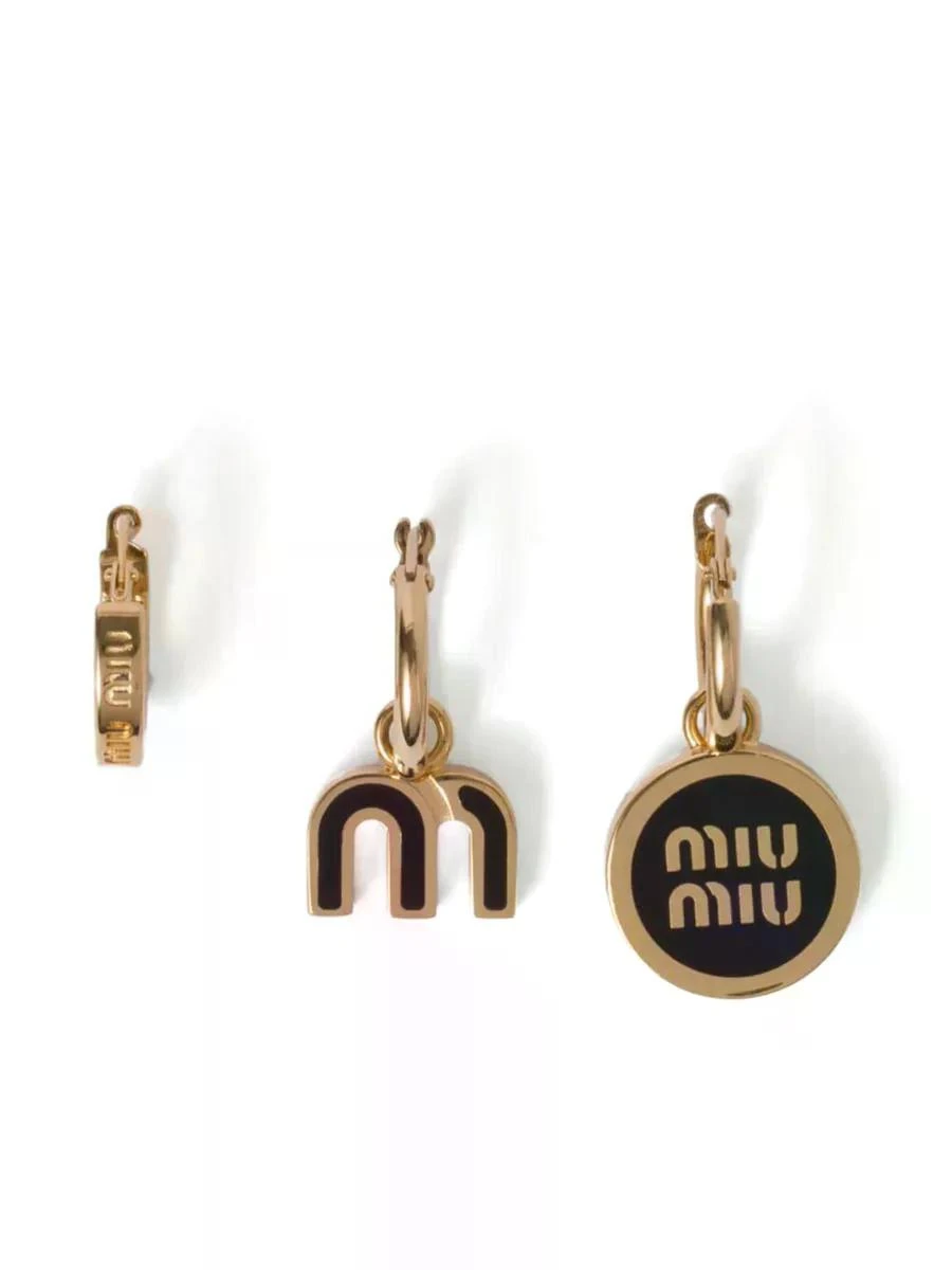 商品【商品预售7天发货】 Miu Miu|Miu Miu  5IO1022F6TF0002NERO 金色,价格¥3476,第2张图片详细描述
