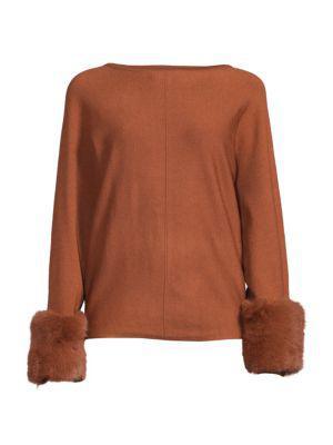 商品Saks Fifth Avenue|Faux Fur Cuff Sweater,价格¥366,第5张图片详细描述