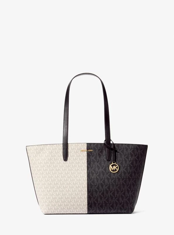 商品Michael Kors|Jet Set Medium Two-Tone Logo Tote Bag,价格¥691,第1张图片