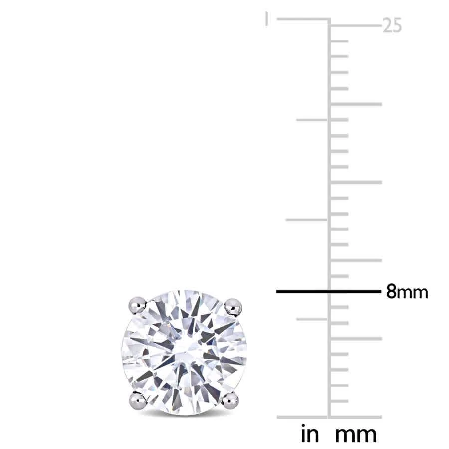 商品Amour|4 CT DEW Created Moissanite Solitaire Stud Earrings In 14K White Gold,价格¥2674,第2张图片详细描述