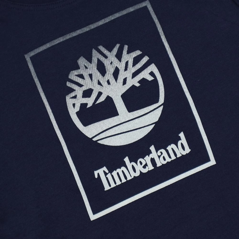 商品Timberland|Baby Boys Navy Gradient Logo Print T Shirt,价格¥126,第2张图片详细描述