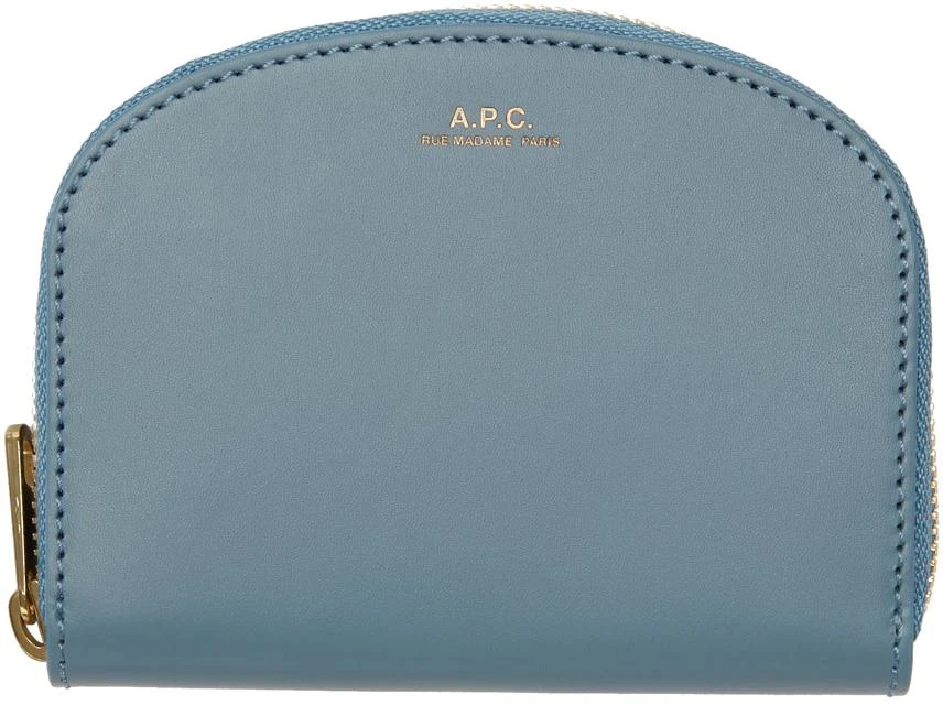 商品A.P.C.|Blue Compact Demi Lune Wallet,价格¥1649,第1张图片