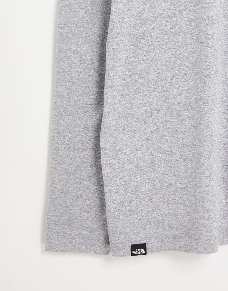 The North Face Fine long sleeve t-shirt in grey商品第4张图片规格展示