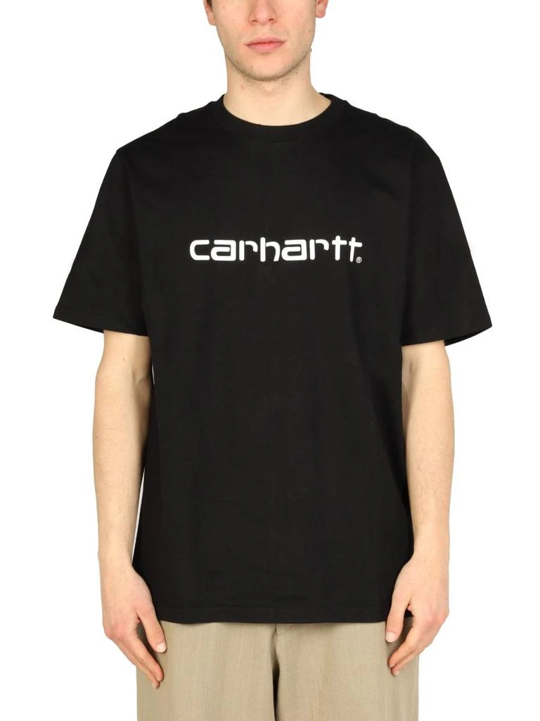 商品Carhartt|Carhartt WIP Logo Print Crewneck T-Shirt,价格¥204-¥276,第1张图片