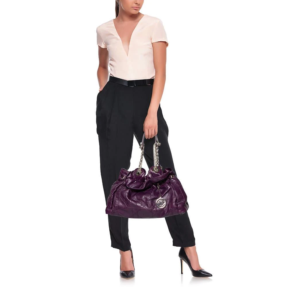 商品[二手商品] Dior|Dior Purple Cannage Leather Le Trente Tote,价格¥4232,第2张图片详细描述