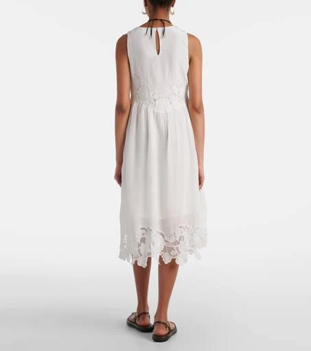商品Velvet|Bianca lace-trimmed midi dress,价格¥2205,第3张图片详细描述