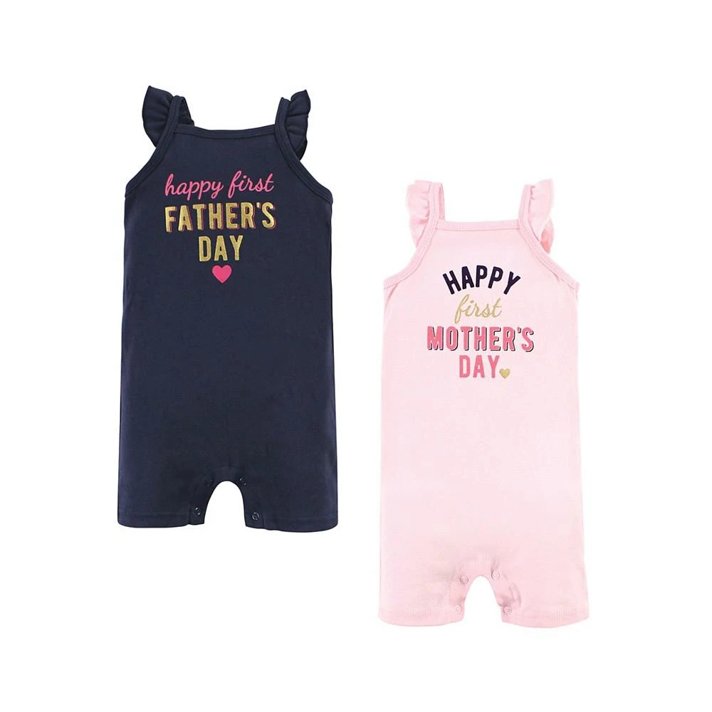 商品Hudson|Baby Girls Short Sleeve Rompers, Pack of 2,价格¥188,第1张图片