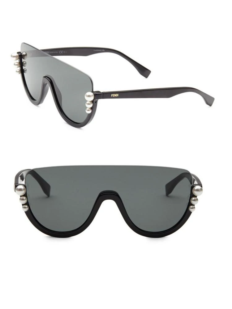 商品Fendi|99MM Pearl Shield Sunglasses,价格¥3866,第1张图片