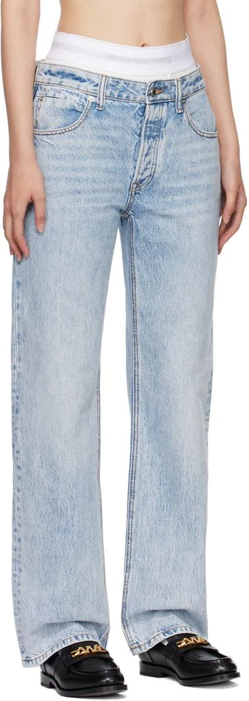 商品Alexander Wang|Blue Elastic Brief Layer Jeans,价格¥3586,第2张图片详细描述