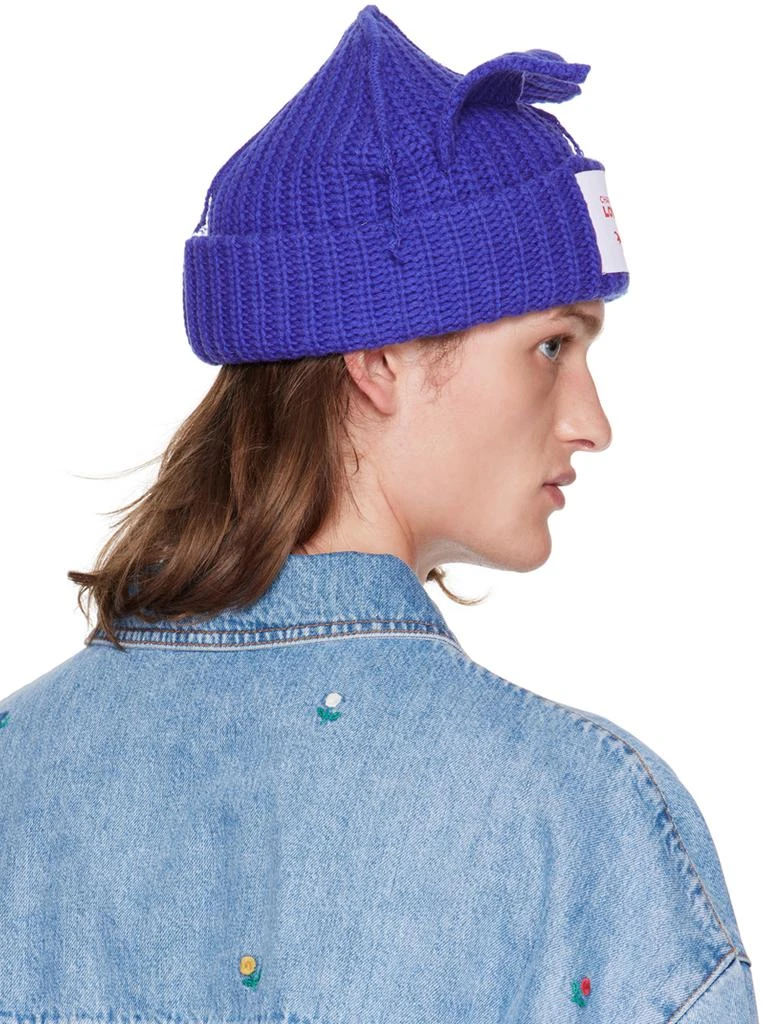 商品Charles Jeffrey Loverboy|Blue Chunky Ears Beanie,价格¥848,第3张图片详细描述