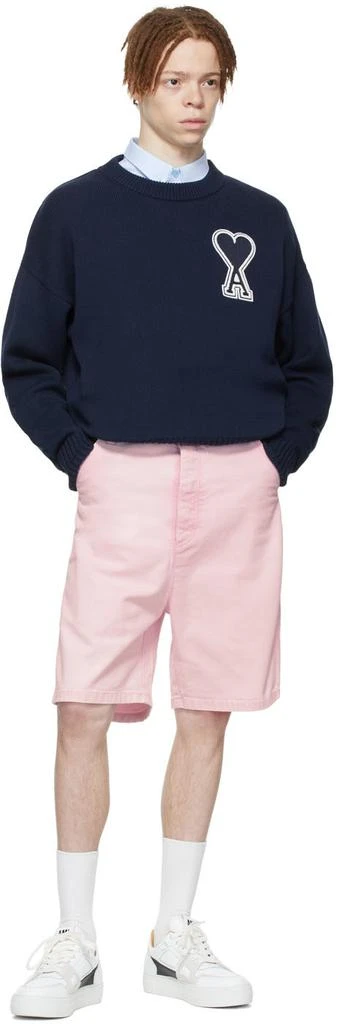 商品AMI|SSENSE Exclusive Navy Ami de Cœur Sweater,价格¥1901,第4张图片详细描述