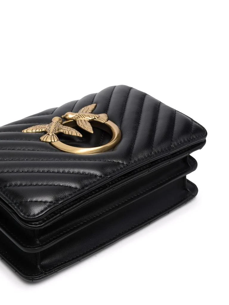 商品PINKO|PINKO logo-plaque quilted leather satchel bag,价格¥2255,第5张图片详细描述