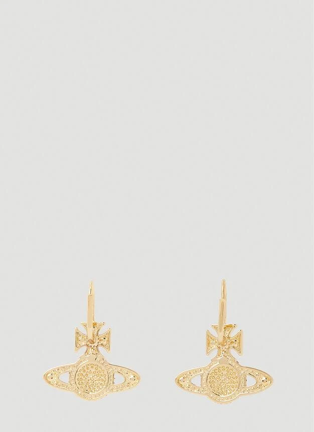 商品Vivienne Westwood|Francette Bas Relief Drop Earrings in Gold,价格¥907,第3张图片详细描述