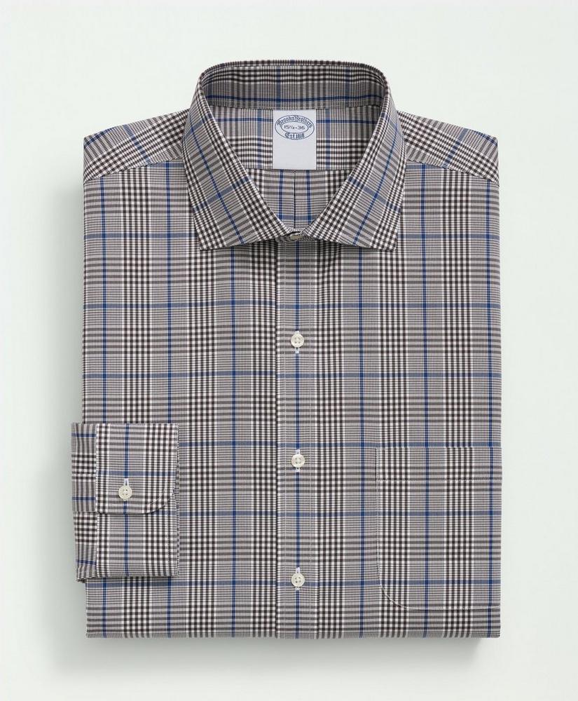 Stretch Supima® Cotton Non-Iron Pinpoint English Collar, Glen Plaid Dress Shirt商品第3张图片规格展示