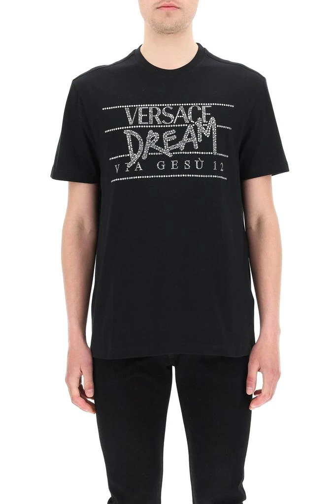商品Versace|Versace crystal dream logo t-shirt,价格¥3510,第2张图片详细描述