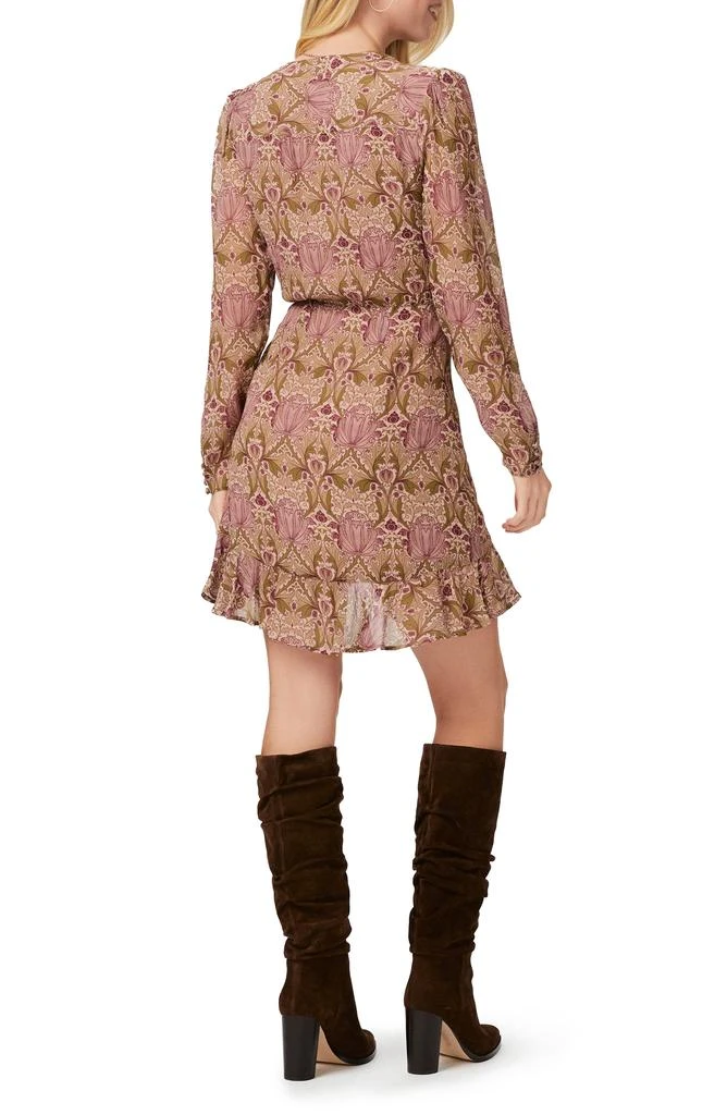 商品Paige|x Morris & Co. Bodega Print Long Sleeve Silk Georgette Faux Wrap Dress,价格¥697,第2张图片详细描述