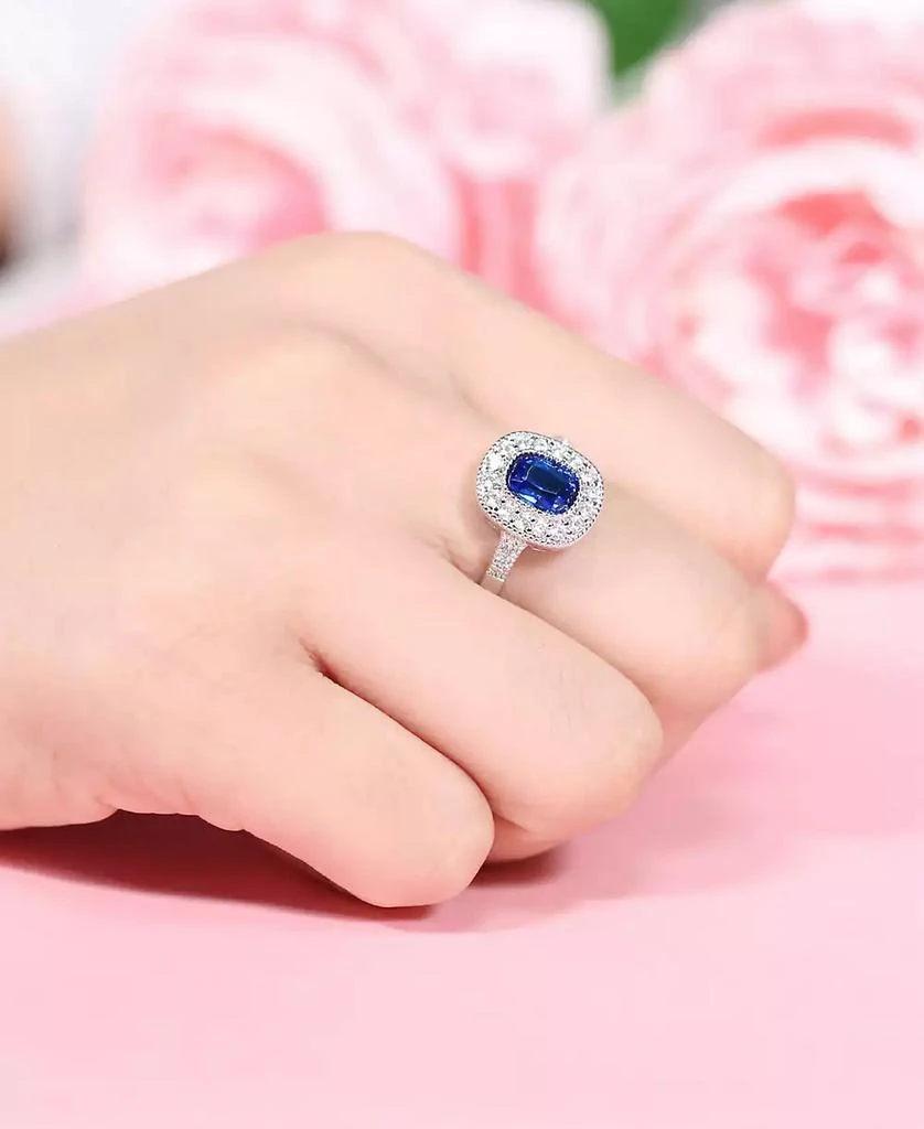 商品A&M|Silver-Tone Sapphire Accent Ring,价格¥129,第3张图片详细描述