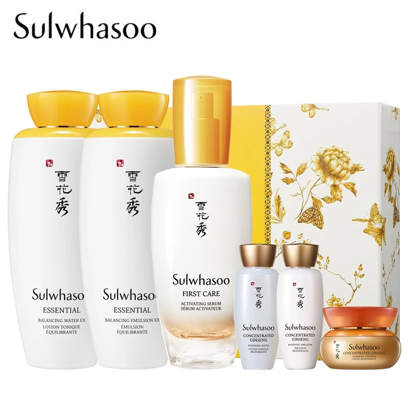 商品Sulwhasoo|雪花秀 滋阴水乳精华三件套 水乳125ML*2+精华60ML+精华30ML+弹力面霜15NL+水乳小样15ML*2,价格¥647,第1张图片