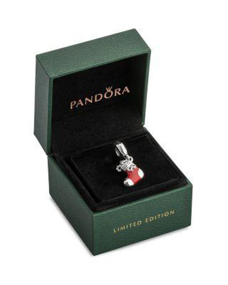 商品PANDORA|Limited Edition 2017 Sterling Silver, Enamel & Cubic Zirconia Engraved Christmas Stocking Charm Gift Set,价格¥337,第2张图片详细描述