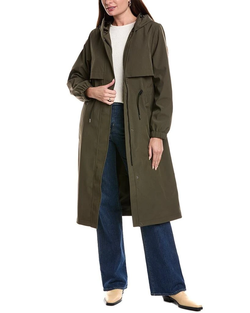 商品Tahari|Amelia Long Raincoat,价格¥461,第1张图片