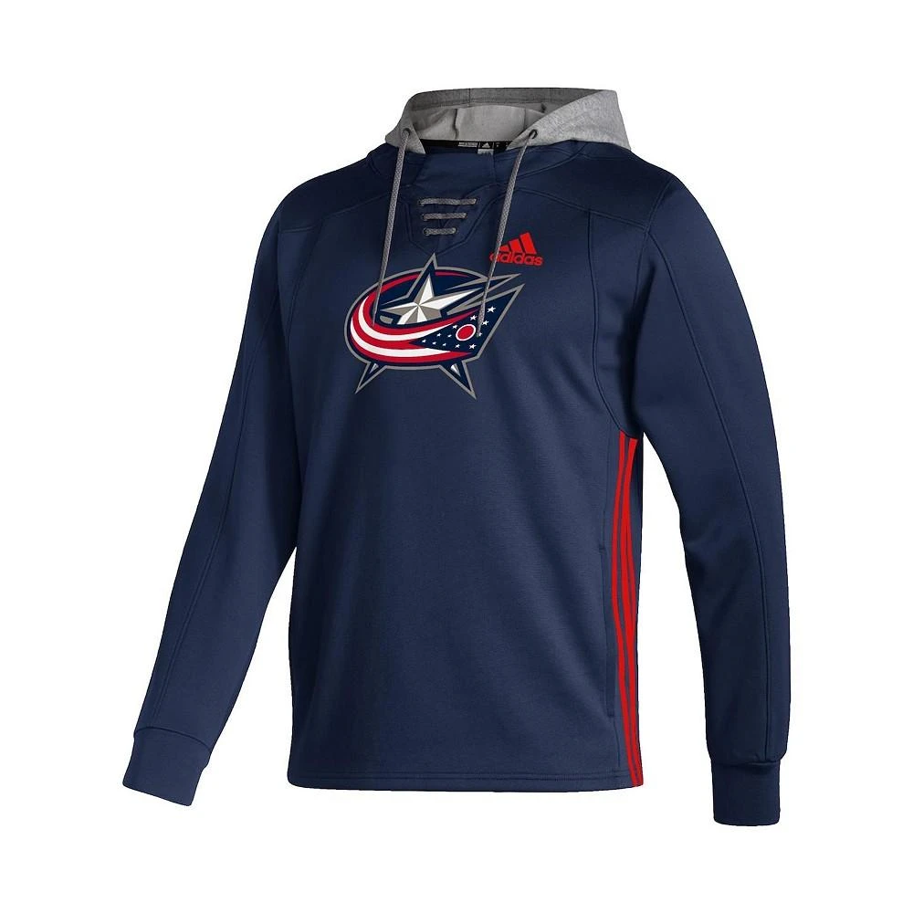 商品Adidas|Men's Navy Columbus Blue Jackets Skate Lace AEROREADY Pullover Hoodie,价格¥745,第2张图片详细描述