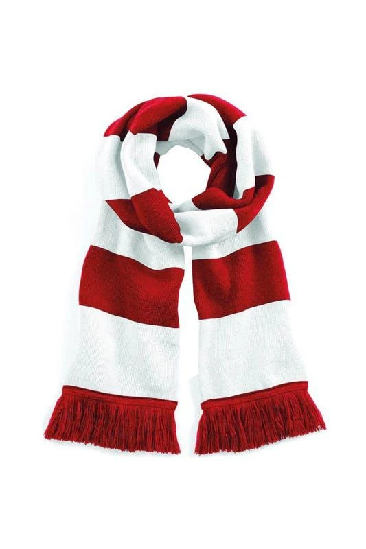商品Beechfield|Beechfield Varsity Unisex Winter Scarf (Double Layer Knit) (Classic Red / White) ONE SIZE ONLY,价格¥107,第1张图片