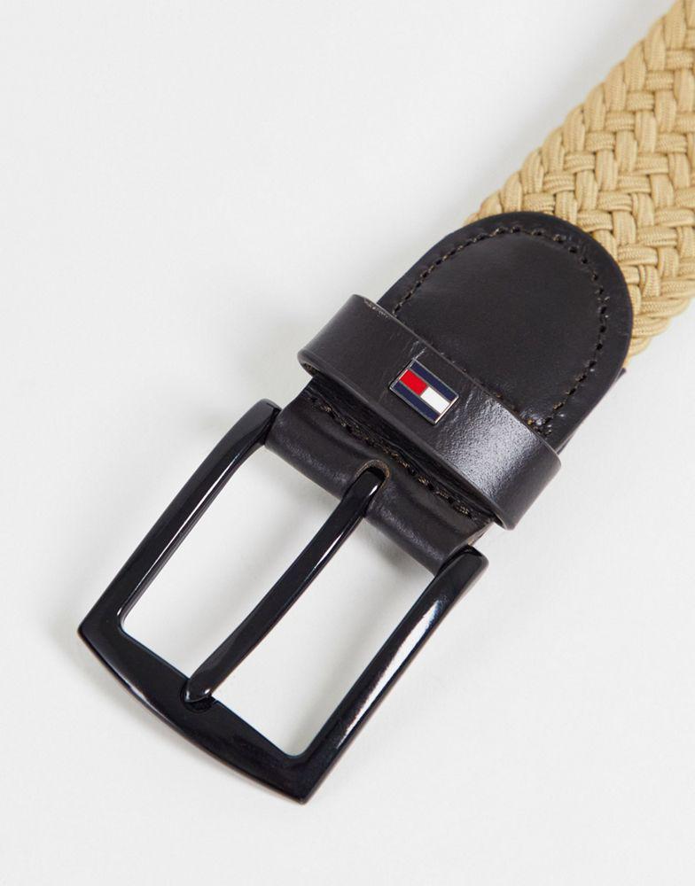 商品Tommy Hilfiger|Tommy Hilfiger elasticated 35mm woven belt in tan,价格¥241,第5张图片详细描述