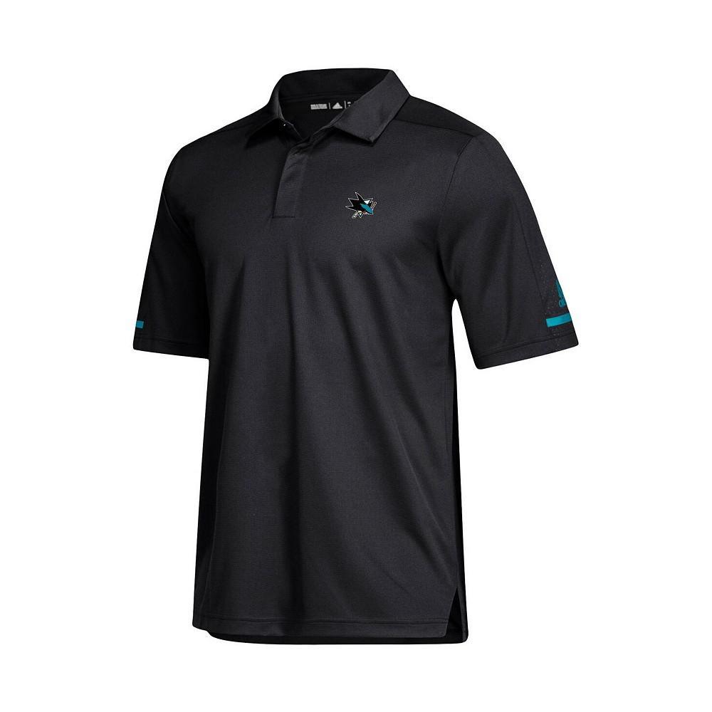 商品Adidas|Men's Gray San Jose Sharks Game Day climalite Polo Shirt,价格¥559,第5张图片详细描述