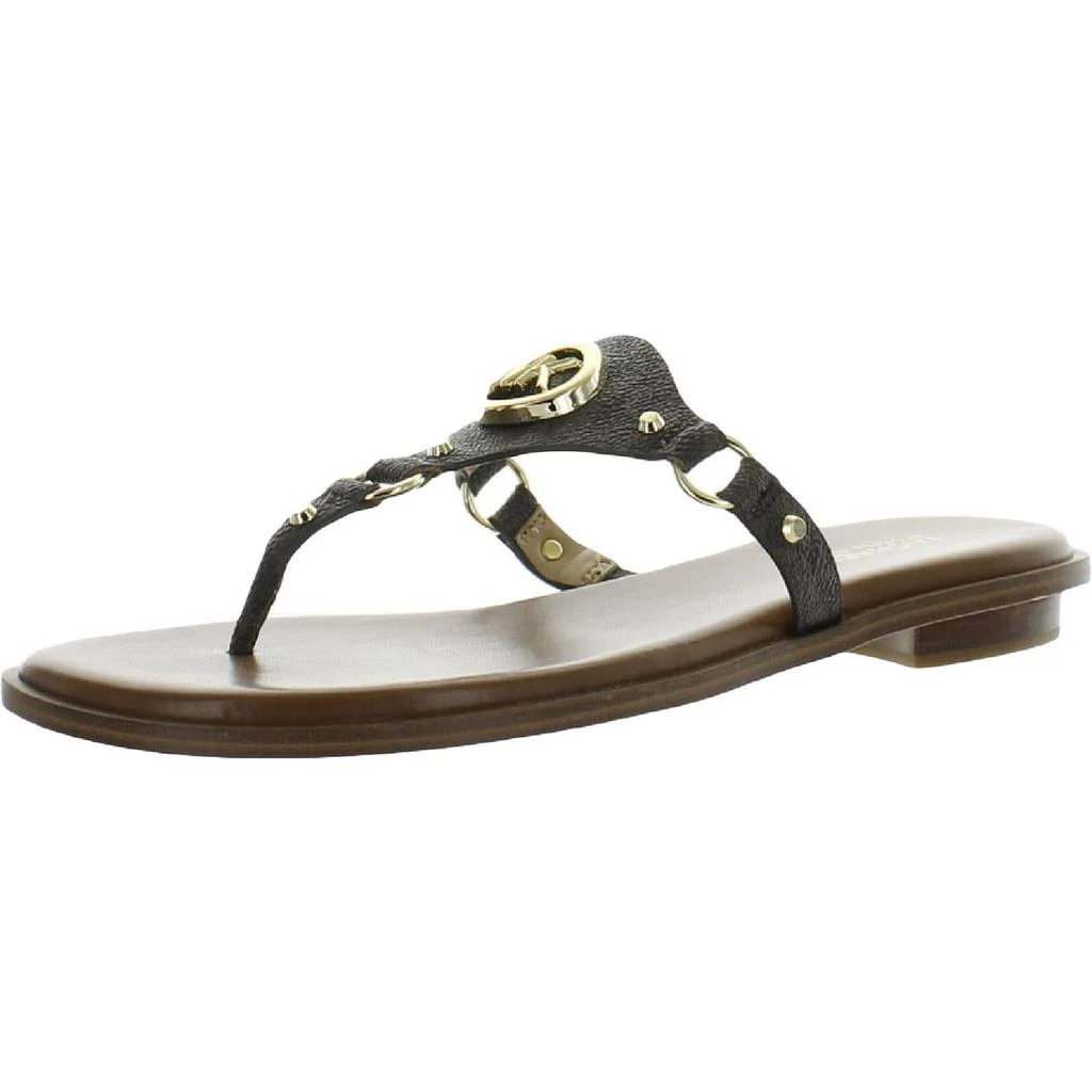 商品Michael Kors|MICHAEL Michael Kors Womens Conway Logo Slip On Flip-Flops,价格¥413,第1张图片