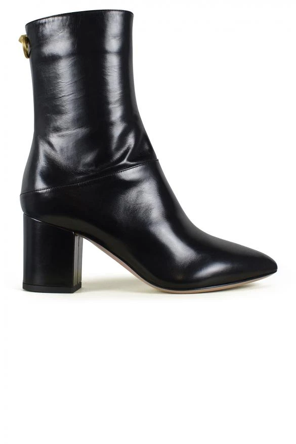 商品Valentino|Luxury shoes for women valentino black leather boots low heel,价格¥5362,第1张图片