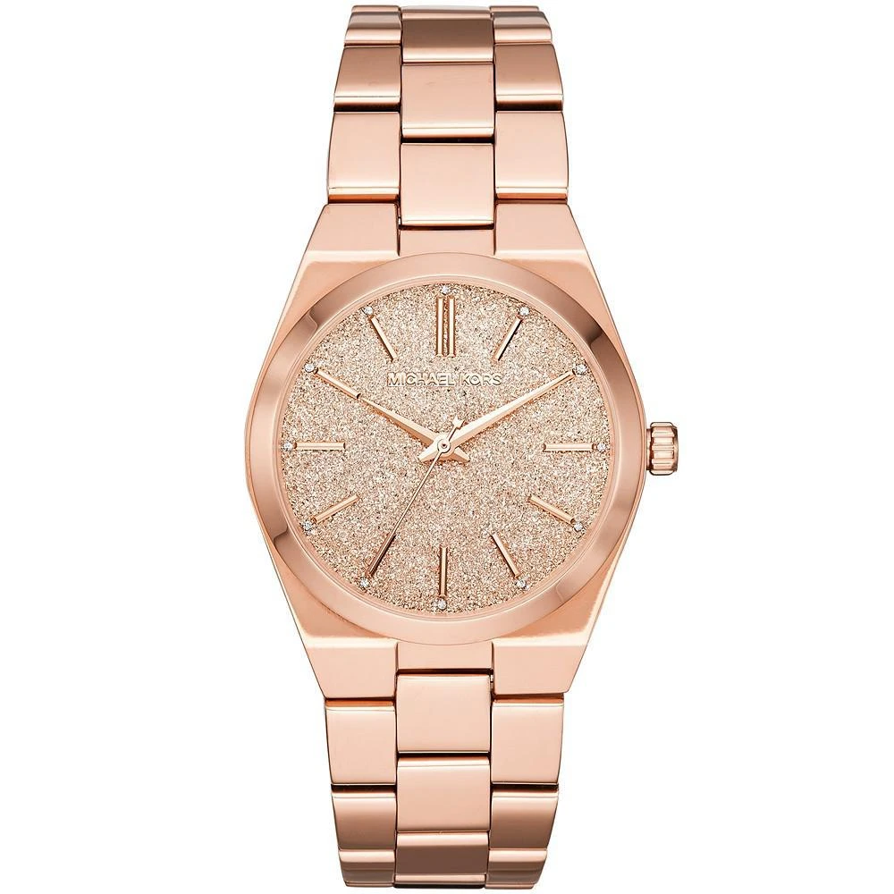 商品Michael Kors|Women's Channing Rose Gold-Tone Stainless Steel Bracelet Watch 36mm,价格¥1038,第1张图片