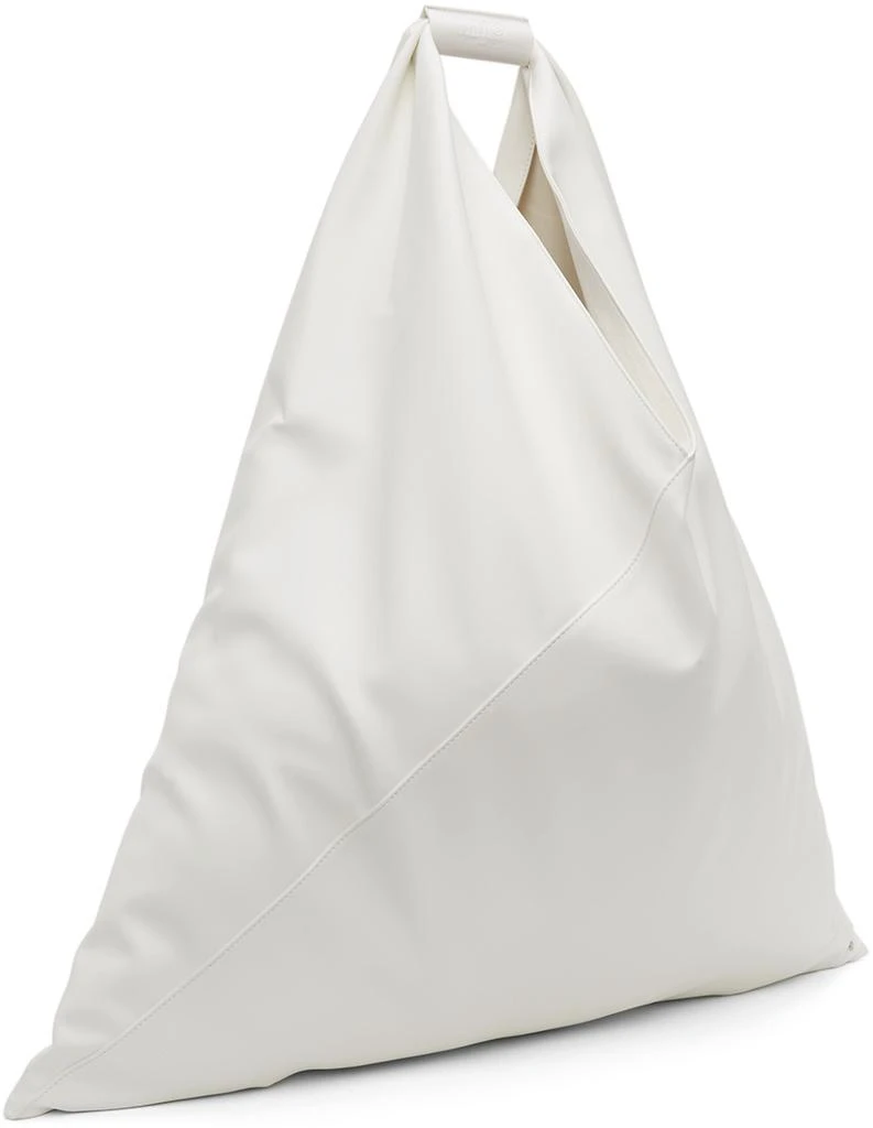 商品MAISON MARGIELA|SSENSE Exclusive White XXL Faux-Leather Triangle Tote,价格¥1410,第2张图片详细描述