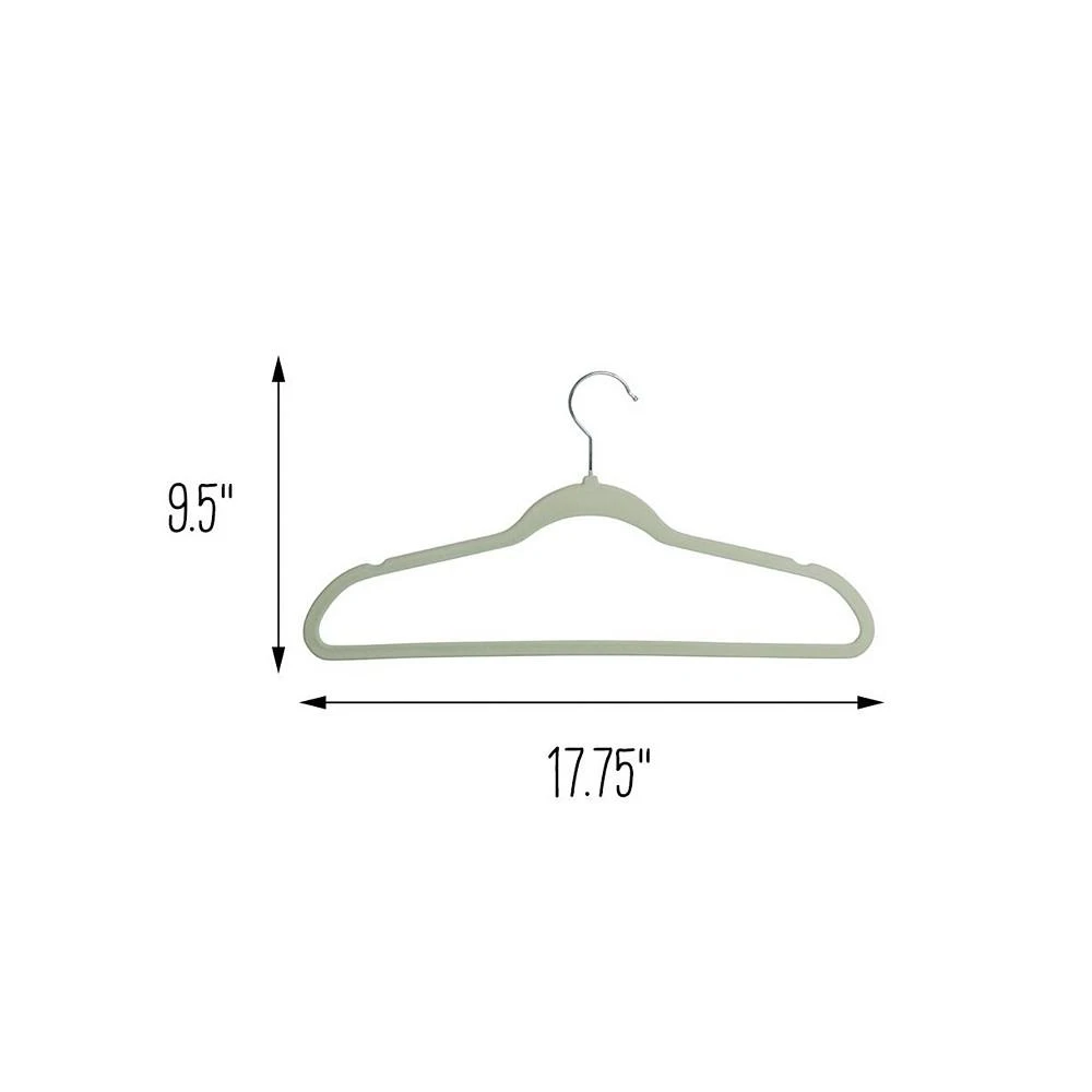 商品Honey Can Do|Slim-Profile Non-Slip Velvet Hangers Set, 35 Pieces,价格¥112,第4张图片详细描述