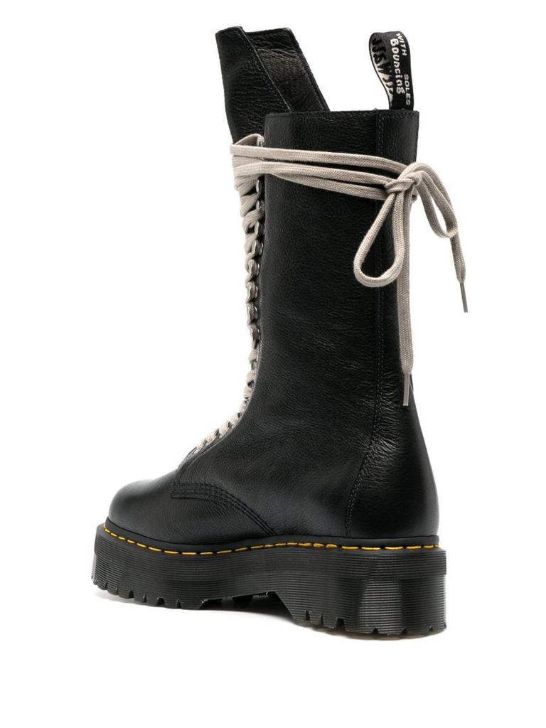 RICK OWENS X DR MARTENS Lace-up boot in leather商品第4张图片规格展示