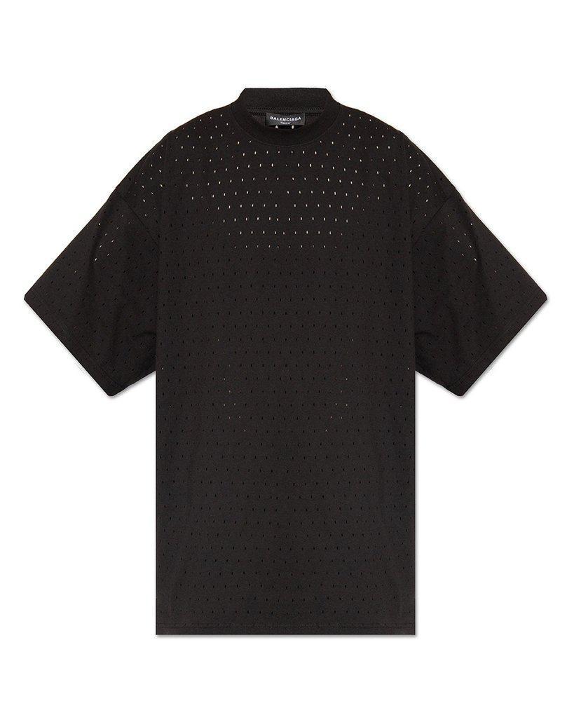 商品Balenciaga|Balenciaga Perforated Crewneck T-Shirt,价格¥3421,第1张图片