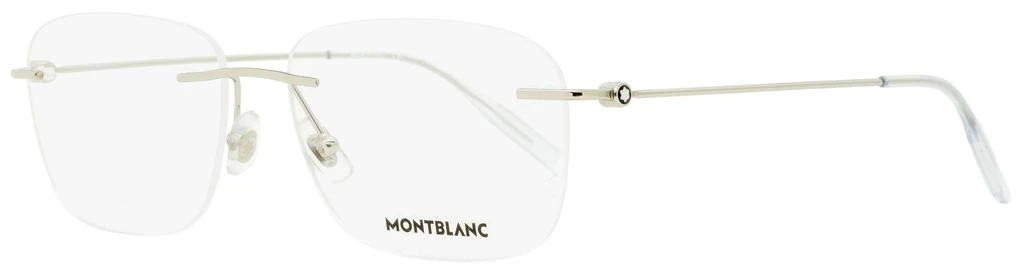 商品MontBlanc|Montblanc Men's  Eyeglasses MB0075O 003 Silver/Transparent 56mm,价格¥1723,第1张图片