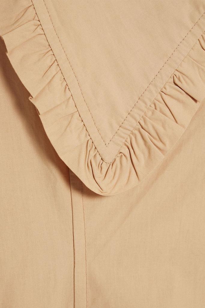 Ruffle-trimmed cotton-poplin blouse商品第4张图片规格展示