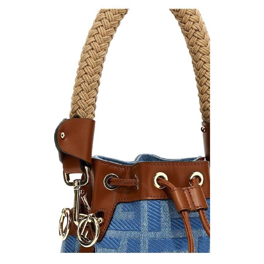 Fendi Fendi Small Mon Tresor Denim Bucket Bag - Tote Bags