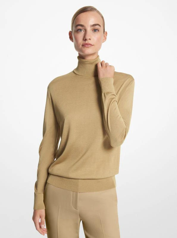 商品Michael Kors|Joan Featherweight Silk Turtleneck Sweater,价格¥1777,第1张图片