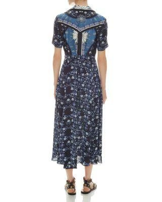 商品Sandro|Nour Mixed-Print Midi Dress,价格¥1631,第2张图片详细描述