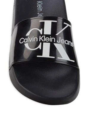 商品Calvin Klein|Avett Logo Slides,价格¥109,第5张图片详细描述